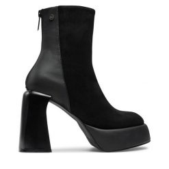 Botki GOE. Czarne botki GOE, bez wzorów, bez obcasa, na słupku, bez zapięcia. Za 279.99 zł.