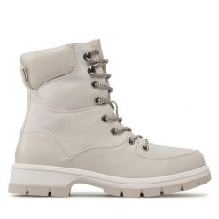 Botki JENNY. Brązowe botki Jenny, bez wzorów, bez obcasa, na płaskiej podeszwie, bez zapięcia. Za 119.99 zł.