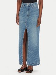 BOSS Spódnica jeansowa 50542445 Niebieski Regular Fit. Niebieskie spódnice Boss, bez wzorów, z bawełny. Za 949.99 zł.