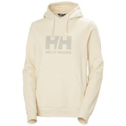 Kurtka dresowa damska z logo Helly Hansen 2.0. Białe kurtki Helly Hansen, bez wzorów, z dresówki, bez kaptura. W wyprzedaży za 362.95 zł.