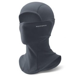 Czapka Sportowa Całkowita z Polaru Termicznego. Szare czapki zimowe ROCKBROS, bez wzorów, z materiału, sportowe. Za 61.64 zł.