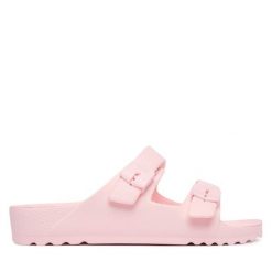 Klapki Scholl. Czerwone klapki Scholl, bez wzorów, bez obcasa, bez zapięcia. Za 184.99 zł.