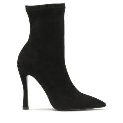 Botki Kazar. Czarne botki Kazar, bez wzorów, bez obcasa, na szpilce, bez zapięcia. Za 489.00 zł.