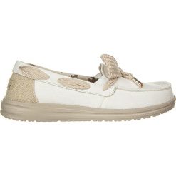 Półbuty HeyDude Effie Bay Shell 003248, Biały, Materiał. Białe półbuty wsuwane HeyDude, na lato, bez wzorów, z bawełny, bez obcasa. Za 249.99 zł.