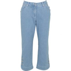 Dżinsy 3/4 ze stretchem bonprix niebieski "bleached". Jeansy marki bonprix. Za 89.99 zł.