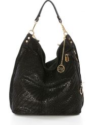 Mia Tomazzi Skórzana torebka w kolorze czarnym - 42 x 38 x 17 cm rozmiar: onesize. Czarne shopper bag Mia Tomazzi, bez wzorów, z materiału, na ramię, bez dodatków. Za 320.63 zł.
