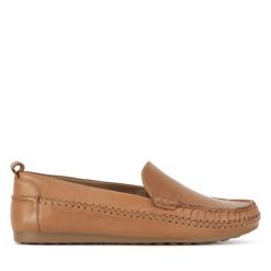 Mokasyny Lasocki. Brązowe mokasyny Lasocki, bez wzorów. Za 189.99 zł.
