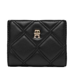 Portfel Tommy Hilfiger. Czarne portfele Tommy Hilfiger, bez wzorów. Za 269.99 zł.