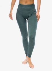 Legginsy termiczne damskie Ortovox 230 Competition Long Pants. Zielone legginsy ORTOVOX, bez wzorów, z dzianiny. Za 438.89 zł.