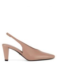 GINO ROSSI Czółenka DREW-LT766-91 Beżowy. Brązowe czółenka Gino Rossi, bez wzorów, ze skóry, bez obcasa, bez zapięcia. Za 299.99 zł.