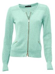 Heine Kardigan w kolorze turkusowym rozmiar: 34. Niebieskie swetry Heine, bez wzorów, z bawełny, bez ramiączek. Za 173.99 zł.