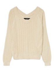 Vero Moda Sweter w kolorze beżowym rozmiar: L. Brązowe swetry Vero Moda, l, bez wzorów, bez ramiączek. Za 118.56 zł.