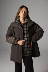 KURTKA PORTO SZARO- BRĄZOWA M - Flawless. Szare kurtki Flawless, m, bez wzorów, bez kaptura. Za 997.00 zł.