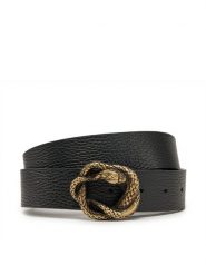 Just Cavalli Pasek Damski 78QA6F40 ZP295 Czarny. Czarne paski Just Cavalli, bez wzorów, ze skóry. Za 519.99 zł.