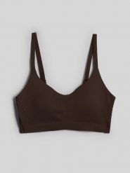 4F Biustonosz do jogi z niskim wsparciem damski - brązowy XL. Brązowe biustonosze sportowe 4f, bez wzorów, na fitness i siłownię. Za 129.99 zł.