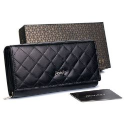 Portfel pikowany Rovicky [DH] R-RD-12-GCL-Q czarny. Czarne portfele ROVICKY, bez wzorów, ze skóry. Za 84.99 zł.