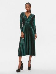 Nissa Sukienka koktajlowa RS14456 Zielony Regular Fit. Zielone sukienki Nissa, bez wzorów, z syntetyku, wizytowe, bez kołnierzyka, bez ramiączek. Za 779.99 zł.