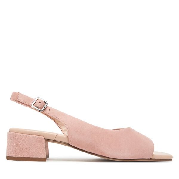 Sandały HÖGL. Czerwone sandały Högl, bez wzorów, bez obcasa, na słupku, bez zapięcia. Za 419.99 zł.