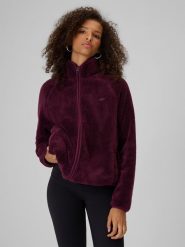 4F Polar loose ze stójką damski - fioletowy XL. Fioletowe bluzy z polaru 4f, l, bez wzorów, z materiału, trekkingowe. Za 189.99 zł.