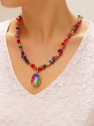 L'Atelier de Gaia Pozłacany naszyjnik z elementami ozdobnymi - dł. 50 cm rozmiar: onesize. Żółte naszyjniki L'Atelier de Gaia, z materiału, z kwarcem, pozłacane. Za 43.99 zł.