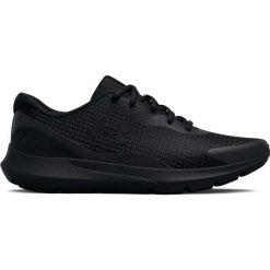 Buty do biegania damskie Under Armour Surge 3 W. Czarne buty treningowe Under Armour, bez wzorów, z materiału, przed kostkę, bez zapięcia, do biegania. Za 180.99 zł.
