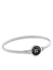 Marc Jacobs Bransoletka The Button Hinge Bracelet 2R4JBR001J34 Srebrny. Szare bransoletki Marc Jacobs, metalowe. Za 379.99 zł.