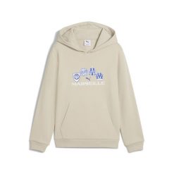 Młodzieżowa bluza z kapturem FtblCulture Olympique Marsylia PUMA. Brązowa bluzy Puma, m, bez wzorów, z kapturem, do biegania. Za 239.00 zł.