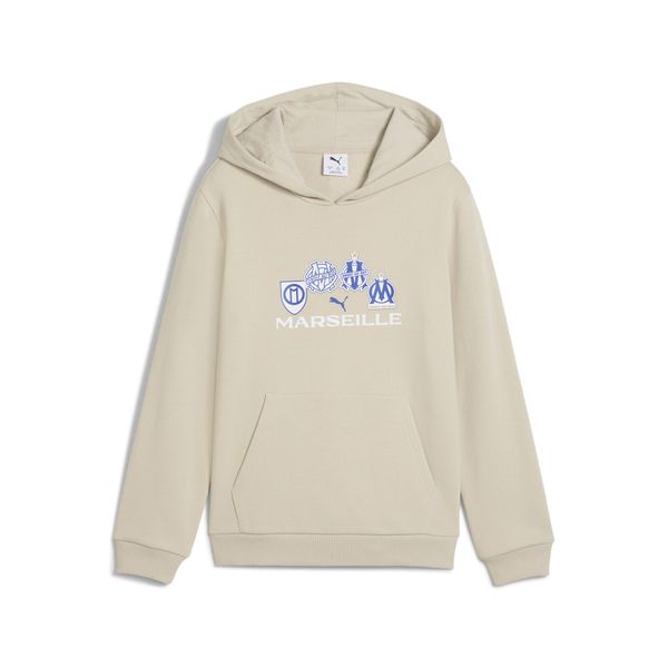 Młodzieżowa bluza z kapturem FtblCulture Olympique Marsylia PUMA. Brązowa bluzy Puma, m, bez wzorów, z kapturem, do biegania. Za 239.00 zł.