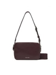Calvin Klein Torebka LV04F3165G Bordowy. Czerwone torebki klasyczne Calvin Klein, bez wzorów, ze skóry, bez dodatków. Za 339.99 zł.