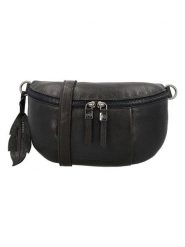 HIDE & STITCHES Skórzana saszetka w kolorze czarnym - 13 x 11 cm rozmiar: onesize. Czarne nerki i saszetki HIDE & STITCHES, bez wzorów, z materiału, sportowe, bez dodatków. Za 173.99 zł.