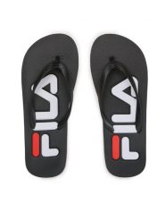 Fila Japonki Troy Zeppa Slipper Wmn FFW0271.80010 Czarny. Czarne japonki Fila, bez wzorów, z tworzywa sztucznego. Za 59.99 zł.