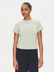 Guess T-Shirt V5GI03 I3Z14 Zielony Regular Fit. Zielone t-shirty Guess, l, z aplikacjami, z bawełny, bez kołnierzyka, bez ramiączek. Za 109.99 zł.