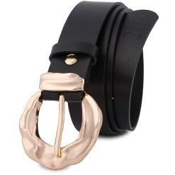 Pasek skórzany BELTIMORE r.110-125 cm D96 czarny. Czarne paski bez wzorów. Za 41.90 zł.