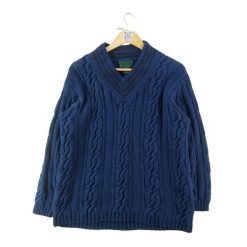 Second life - Lauren Ralph Lauren damski sweter z warkoczowym splotem - Jak nowy. Niebieskie swetry Ralph Lauren, l, w ażurowe wzory, ze splotem, eleganckie, bez ramiączek. Za 127.76 zł.