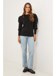 Soft Cashmere Sweter w kolorze czarnym rozmiar: 38/40. Czarne swetry Soft Cashmere, z aplikacjami, z kaszmiru, klasyczne, bez ramiączek. Za 195.77 zł.