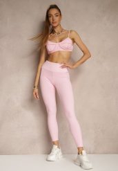 Różowe Legginsy z Ozdobnymi Przeszyciami z Efektem Modelowania Carittia. Czerwone legginsy Renee, bez wzorów, z jeansu, eleganckie, długie. W wyprzedaży za 47.99 zł.