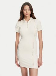 Guess Sukienka dzianinowa V5YK00 KCX12 Écru Regular Fit. Sukienki Guess, xs, z aplikacjami, z dzianiny, bez kołnierzyka, bez ramiączek. Za 229.99 zł.