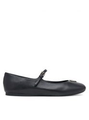 Guess Baleriny FLTKLD LEA02 Czarny. Czarne baleriny Guess, z aplikacjami, ze skóry, bez obcasa, bez zapięcia. Za 259.99 zł.