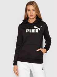 Puma Bluza Essentials Logo 586788 Czarny Regular Fit. Czarne bluzy Puma, xs, bez wzorów, z bawełny, bez kaptura. Za 139.99 zł.