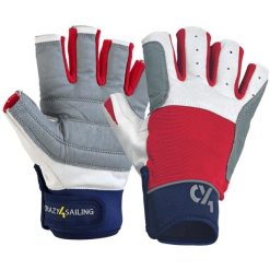 Rękawice żeglarskie dla dorosłych Crazy 4 Sailing Regatta krótkie. Czerwone rękawiczki CRAZY4SAILING, bez wzorów, sportowe. Za 103.50 zł.