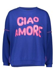 Miss goodlife Bluza "Ciao amore" w kolorze granatowym rozmiar: M. Niebieskie bluzy miss goodlife, m, bez wzorów, z bawełny, bez ramiączek, bez kaptura. Za 176.08 zł.