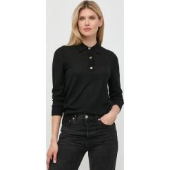 MICHAEL Michael Kors sweter wełniany MU260EG4VR damski kolor czarny lekki. Czarne swetry MICHAEL Michael Kors, l, bez wzorów, z wełny, bez ramiączek. W wyprzedaży za 635.99 zł.