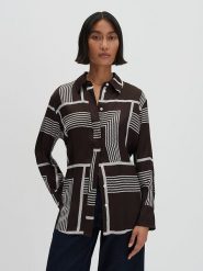 Someday Bluzka w kolorze brązowo-białym rozmiar: 36. Białe bluzki someday., bez wzorów, z wiskozy, bez kołnierzyka, bez ramiączek. Za 208.99 zł.