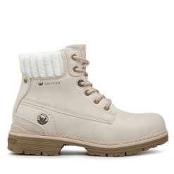 Trapery Whistler. Brązowe traperki WHISTLER, bez wzorów, bez obcasa, bez zapięcia. Za 319.99 zł.