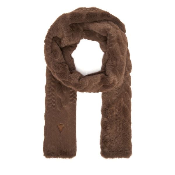 Szalik Guess. Brązowe szaliki i kominy Guess, z aplikacjami. Za 344.99 zł.