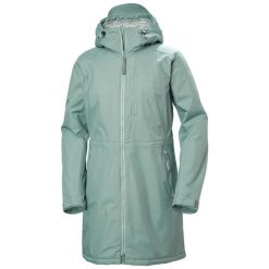 Damska długa wodoodporna kurtka z kapturem Helly Hansen Westport Ins. Zielone kurtki Helly Hansen, l, bez wzorów, z kapturem. Za 775.00 zł.