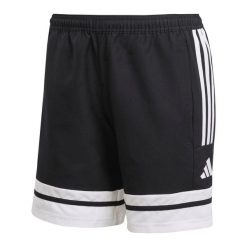 Spodenki damskie adidas Squadra Downtime. Czarne szorty sportowe adidas, bez wzorów, z materiału, do piłki nożnej. Za 88.99 zł.