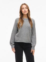 Vila Sweter "Vilas" w kolorze szarym rozmiar: S. Szare swetry Vila, s, bez wzorów, bez ramiączek. Za 82.99 zł.