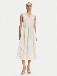 TWINSET Sukienka letnia 251LM2JAA Błękitny Loose Fit. Niebieskie sukienki Twinset, s, bez wzorów, z bawełny, bez kołnierzyka, bez ramiączek. Za 1,139.00 zł.