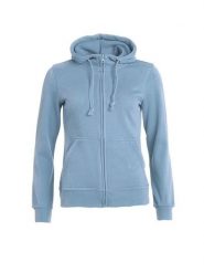 Clique Basic Hoody Full Zip Women – lekka bluza z kapturem – light blue. Niebieskie bluzy CLIQUE, xl, bez wzorów, z bawełny, z kapturem. Za 187.61 zł.
